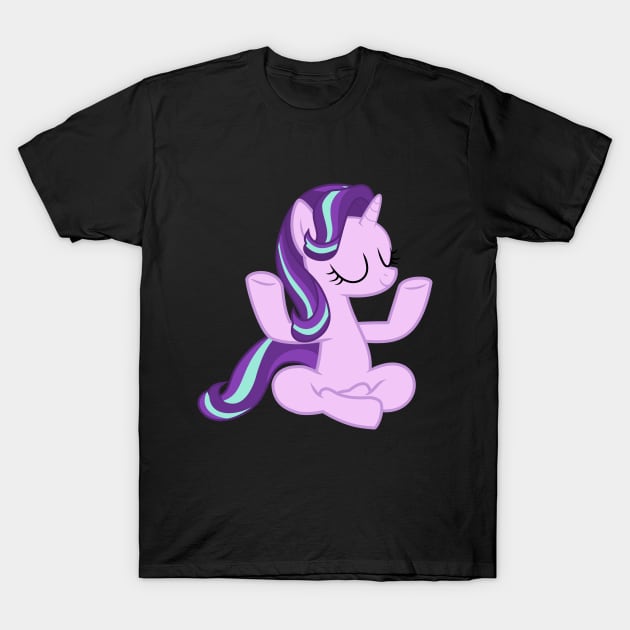 Starlight Glimmer Lotus Position Meditation T-Shirt by Wissle